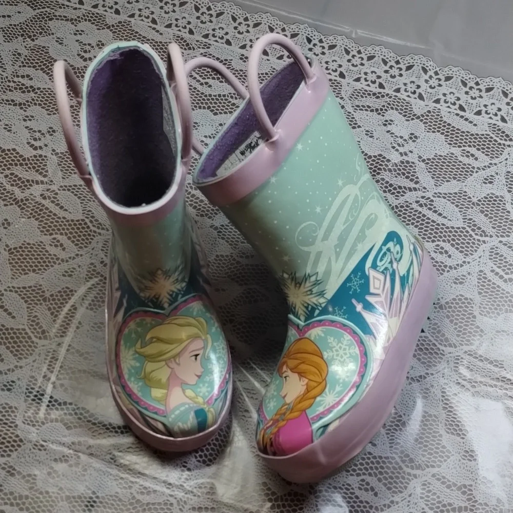 Disney Frozen Rain Boots Size US 6